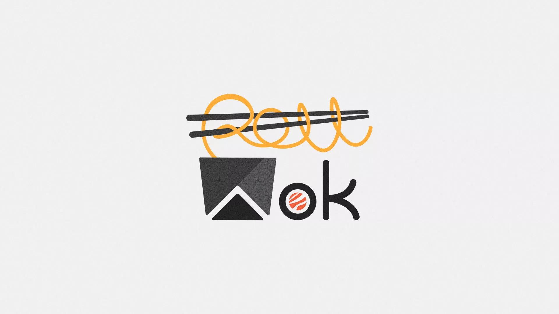 Разработка логотипа суши-бара «Roll Wok Club» в Новохопёрске